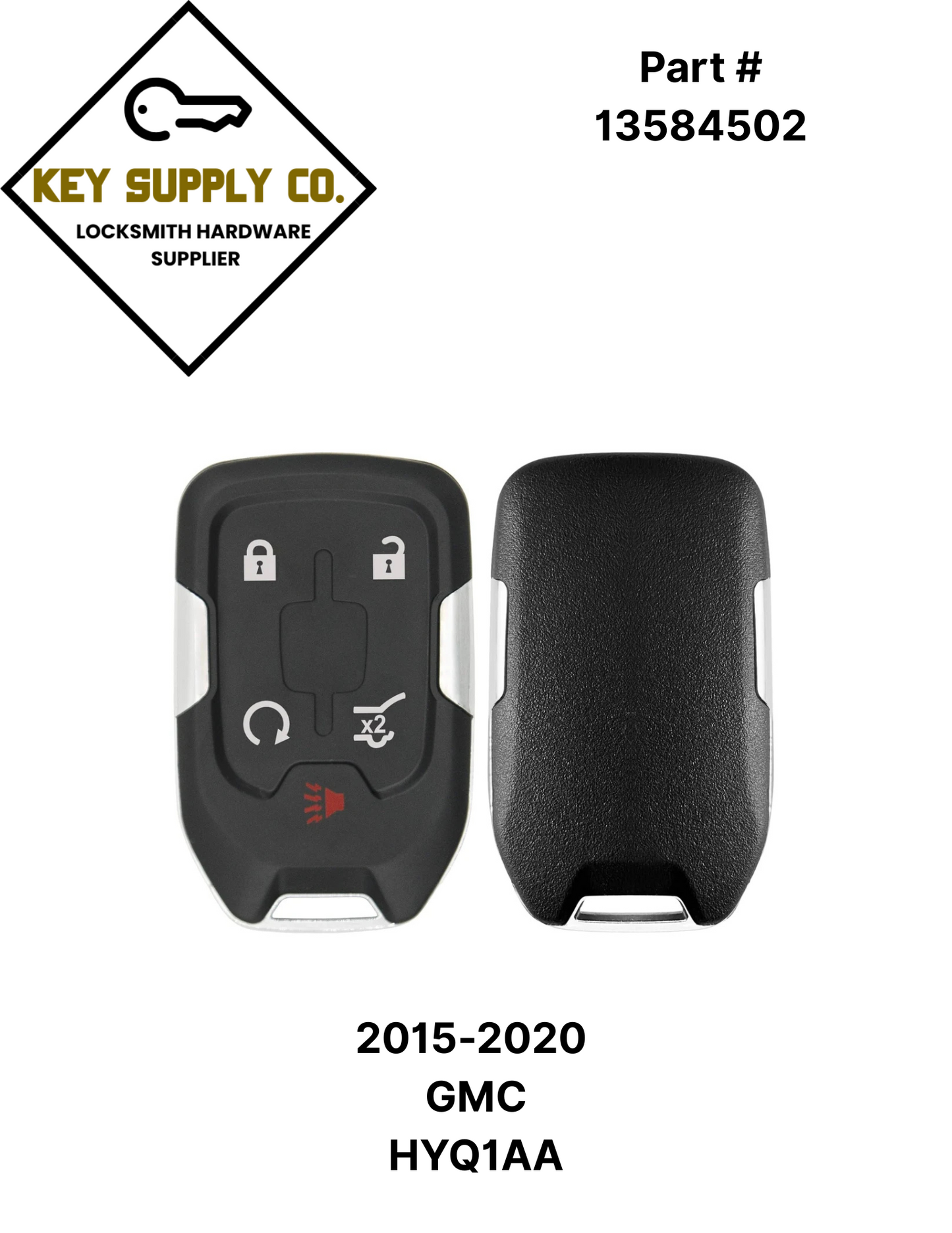 2015-2020 GMC / 5-Button Smart Key / PN: 13584502 / HYQ1AA (AFTERMARKET)