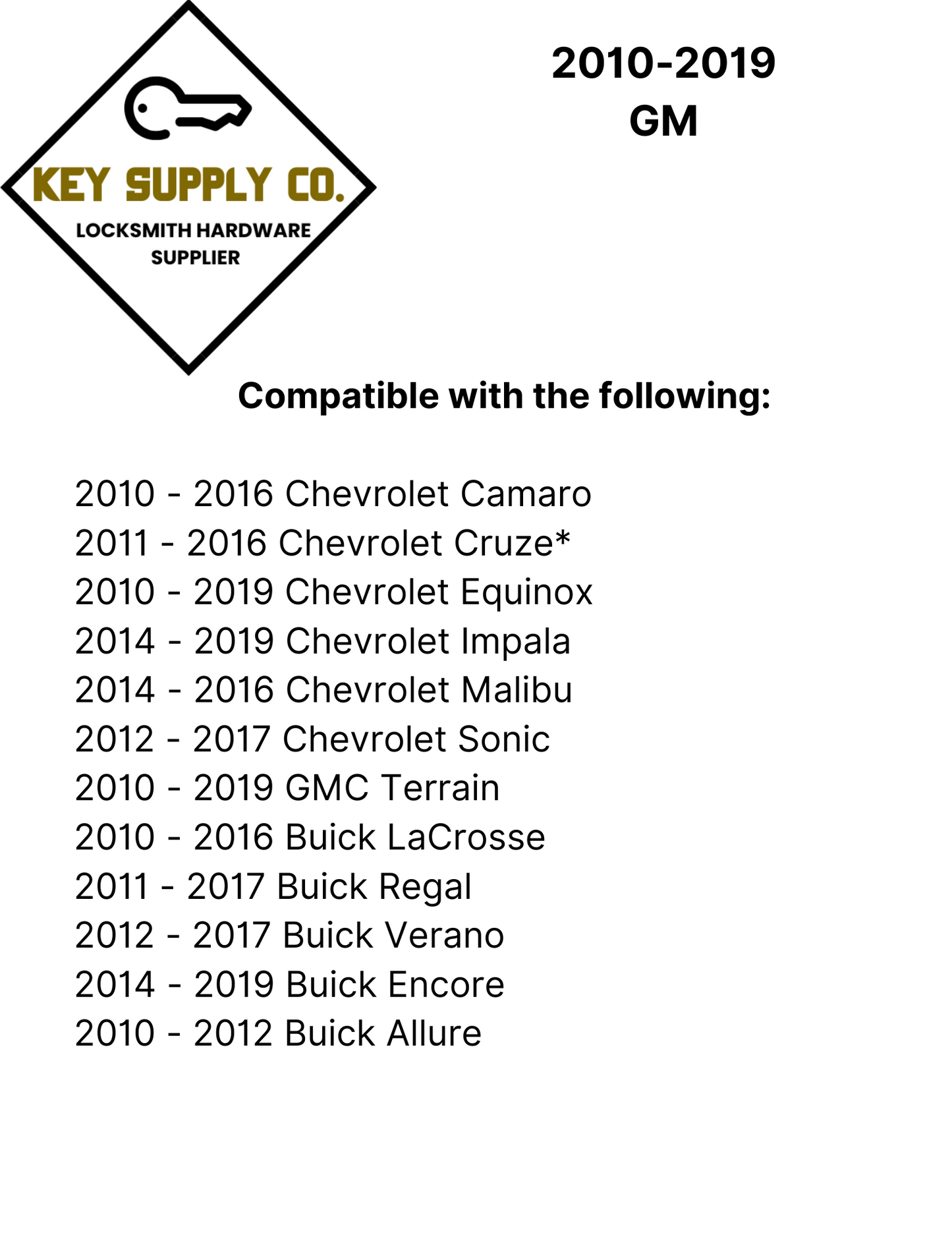 2010-2019 GM / 5-Button Flip Key / PEPS / PN: 13504199 / OHT01060512 / HU100 / PEPS (AFTERMARKET)