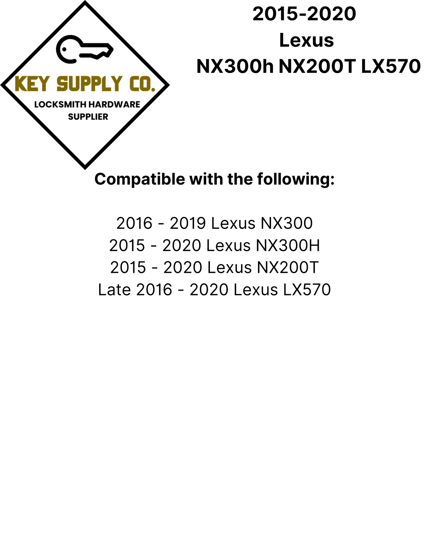 2015-2020 Lexus NX300h NX200T LX570 / 4-Button Smart Key / PN: 89904-78470 / HYQ14FBA / AG Board 2110 (AFTERMARKET)