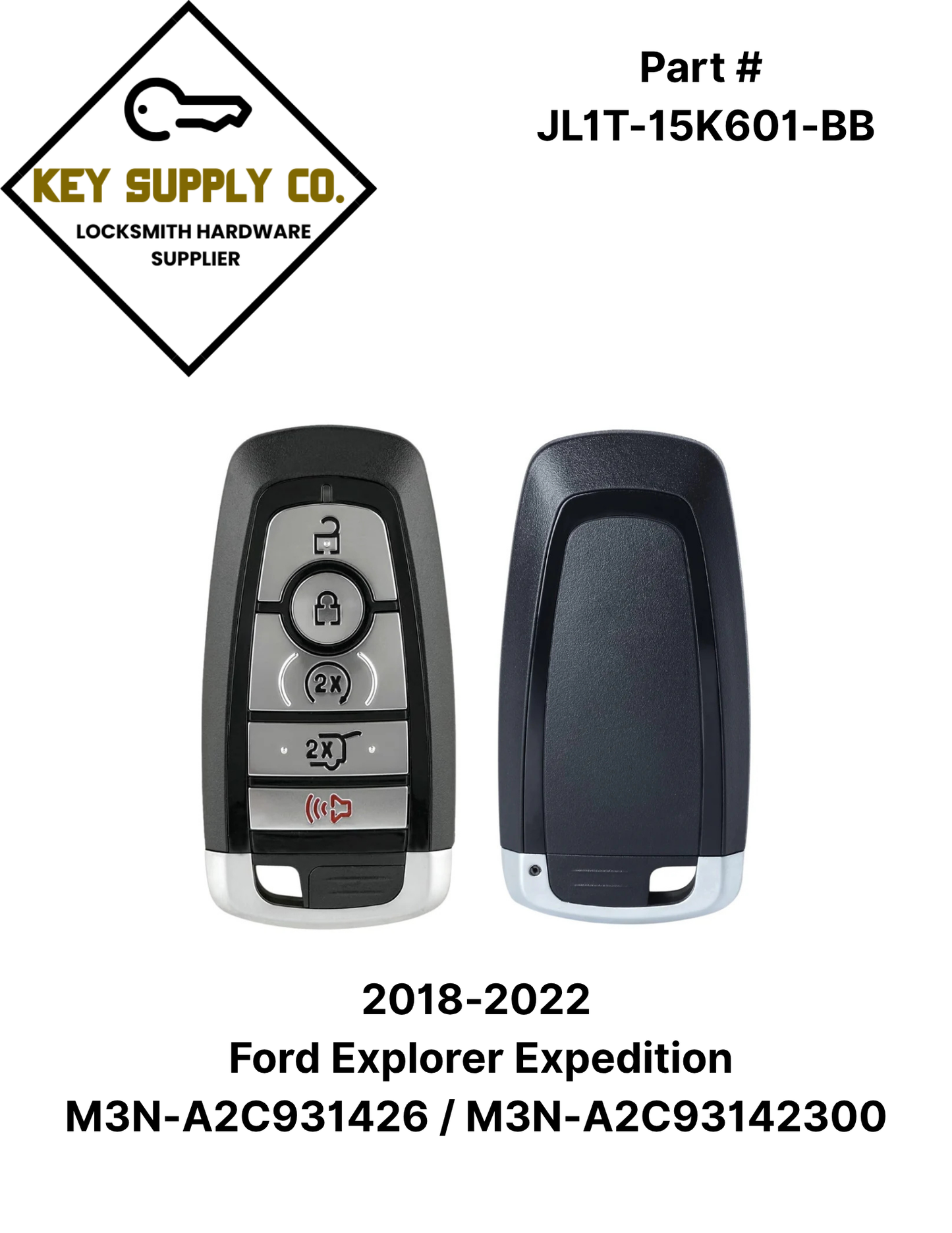 2018-2023 Ford Explorer Expedition / 5-Button Smart Key / PN: JL1T-15K601-BB / M3N-A2C931426 (AFTERMARKET)