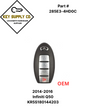 2014-2016 Infiniti Q50 / 4-Button Smart Key / PN: 285E3-4HD0C / KR5S180144203 (OEM)