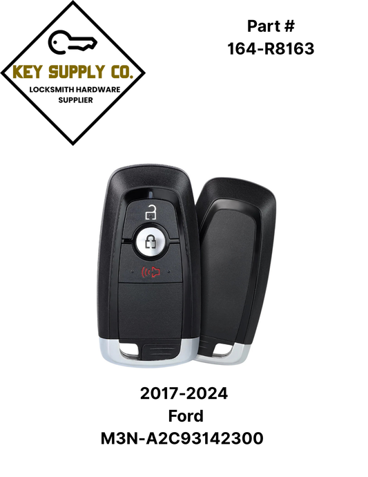 2017-2024 Ford / 3-Button Smart Key / 164-R8163 / M3N-A2C93142300 (AFTERMARKET)