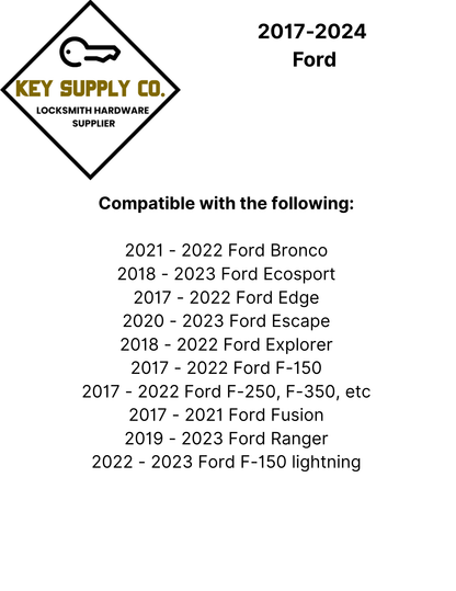 2017-2024 Ford / 3-Button Smart Key / 164-R8163 / M3N-A2C93142300 (AFTERMARKET)