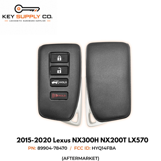 2015-2020 Lexus NX300h NX200T LX570 / 4-Button Smart Key / PN: 89904-78470 / HYQ14FBA / AG Board 2110 (AFTERMARKET)