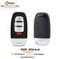 2009-2016 Audi / 4-Button Smart Key / PN: 8T0959754G / IYZFBSB802 / Comfort Access / 315 MHz (AFTERMARKET)