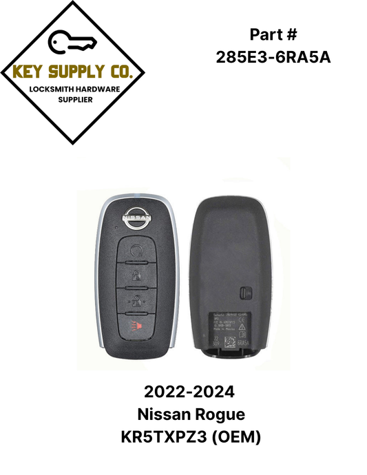 2022-2024 Nissan Rogue / 4-Button Smart Key / PN: 285E3-6RA5A / KR5TXPZ3 (OEM)