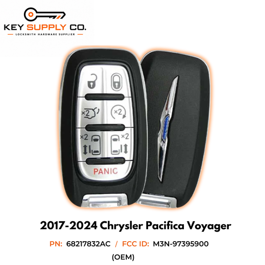 2017-2024 Chrysler Pacifica Voyager / 7-Button Smart Key / No KeySense / PN: 68217832AC / M3N-97395900 (OEM)