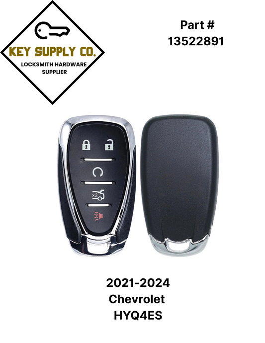 2021-2024 Chevrolet / 5-Button Smart Key / PN: 13522891 / HYQ4ES (AFTERMARKET)
