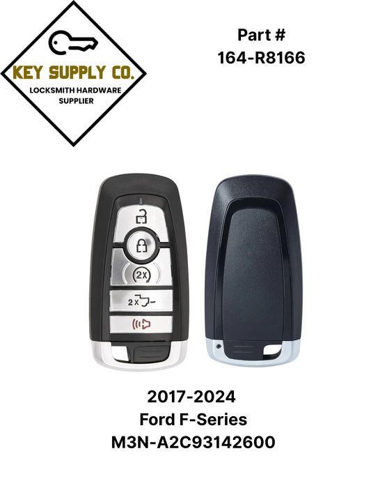 2017-2024 Ford F-Series / 5-Button Smart Key w/ Tailgate / M3N-A2C93142600 / 164-R8166 (AFTERMARKET)