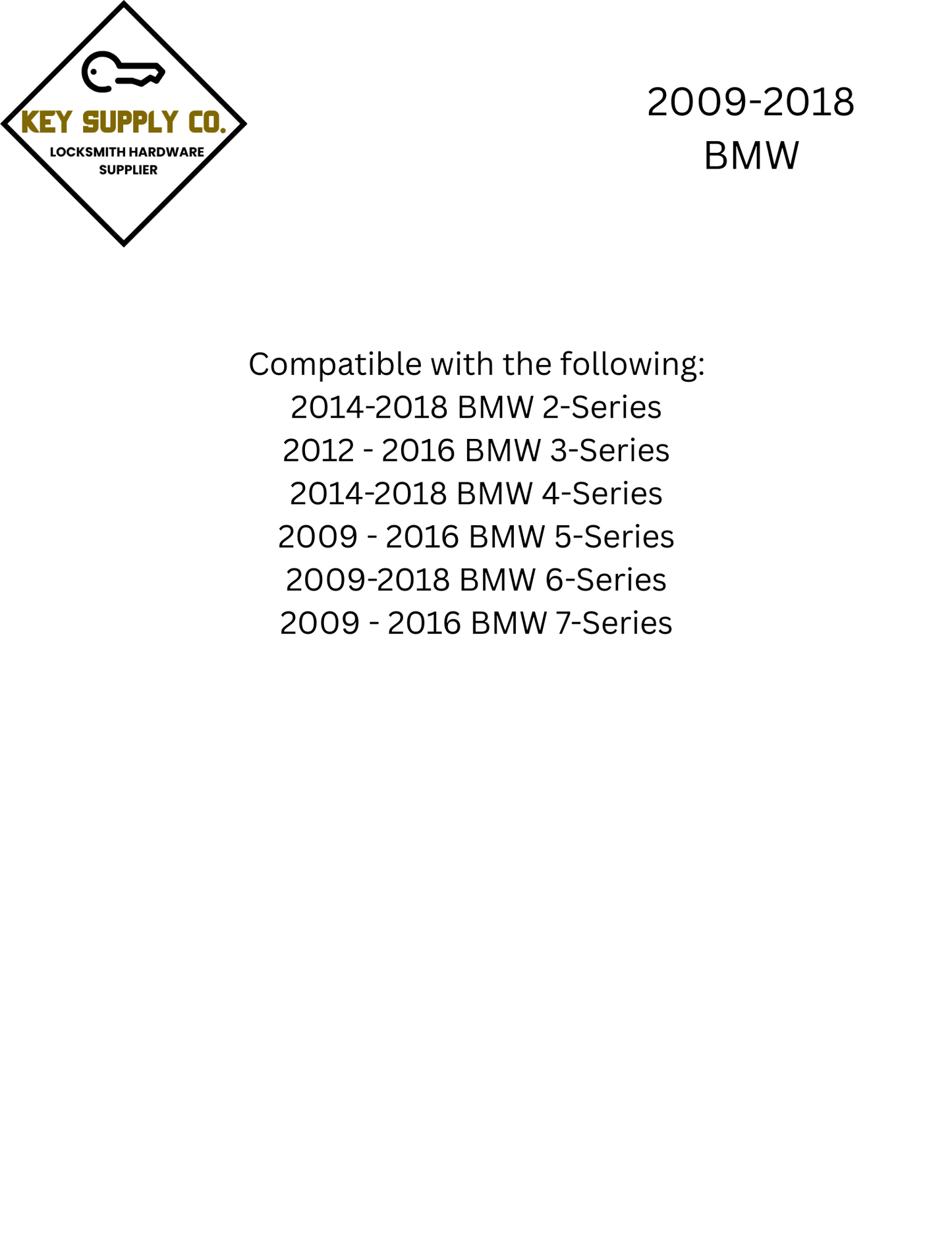 2009-2018 BMW 2 / 3 / 4 / 5 / 6 / 7 Series / 4-Button Smart Key / YGOHUF5662 / FEM / 433 MHz (AFTERMARKET)