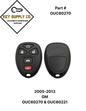 2005-2013 GM / 5-Button Keyless Entry Remote / OUC60270 / (AFTERMARKET)