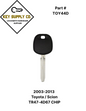 2003-2013 Toyota / Scion - TOY44D Transponder Key - (D Chip) (AFTERMARKET)