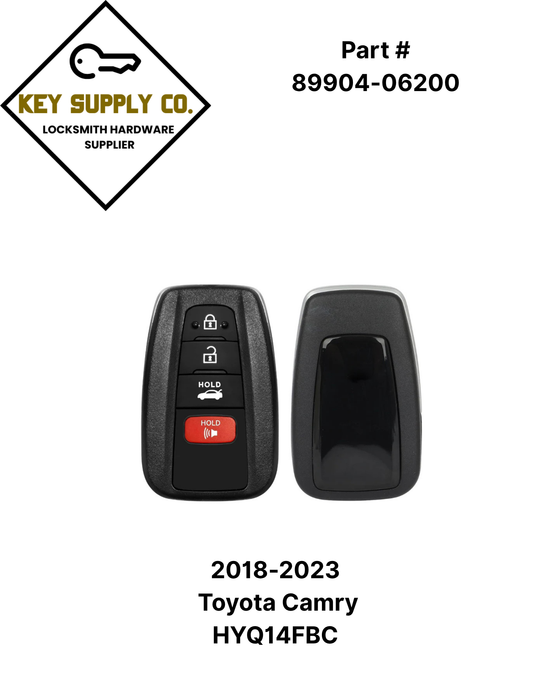 2018-2023 Toyota Camry / 4-Button Smart Key / PN: 89904-06200 / HYQ14FLA