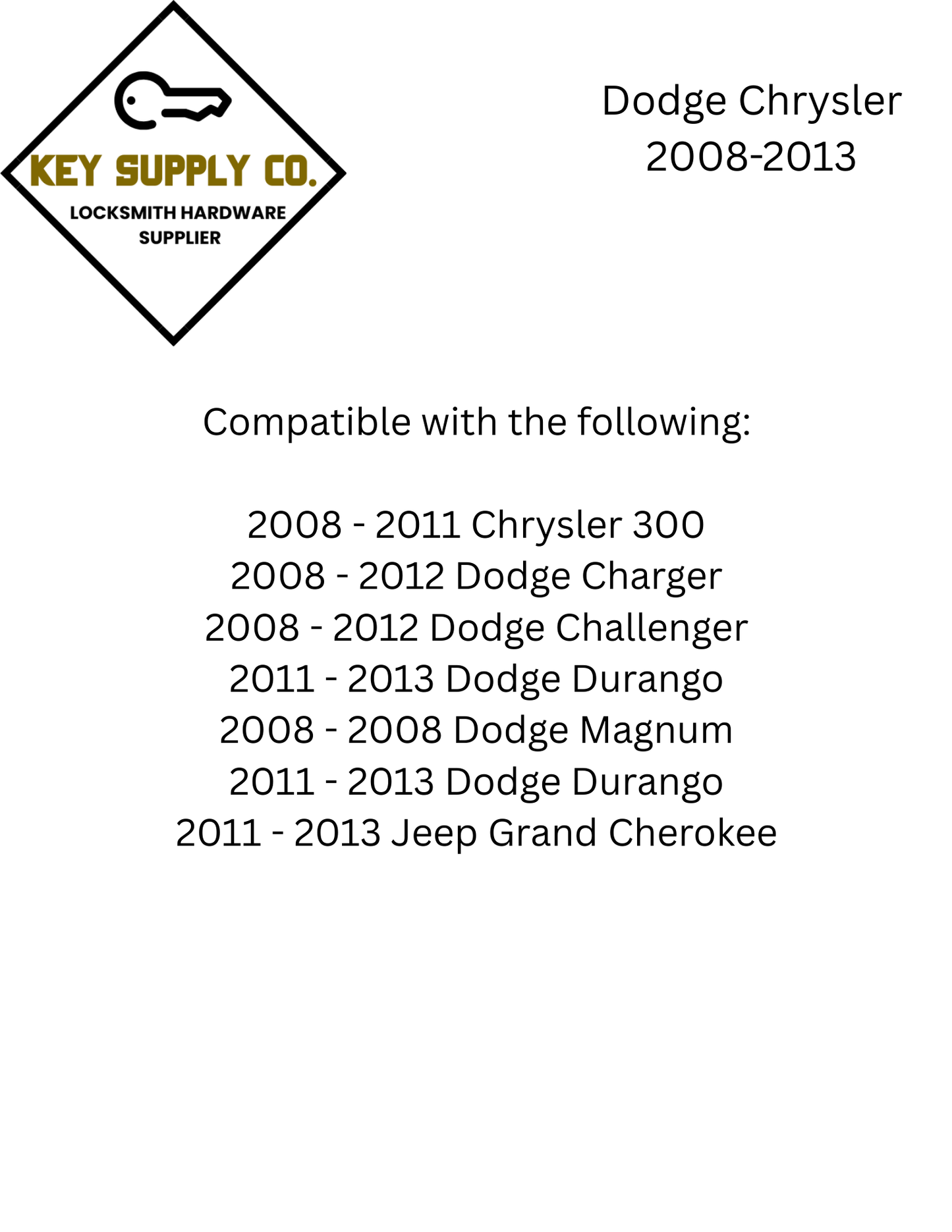 2008-2013 Chrysler Dodge / 5-Button Fobik / M3N5WY783X
