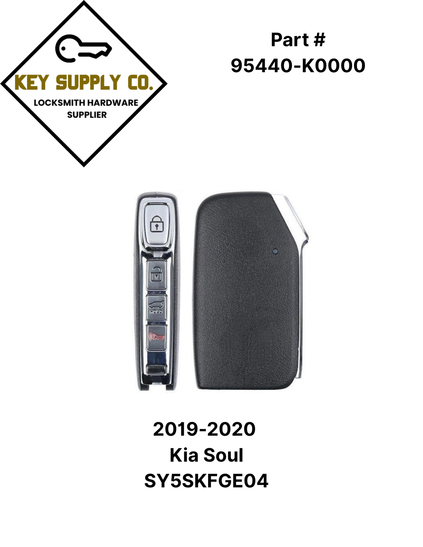 2019-2020 Kia Soul / 4-Button Smart Key / PN: 95440-K0000 / SY5SKFGE04 (AFTERMARKET)