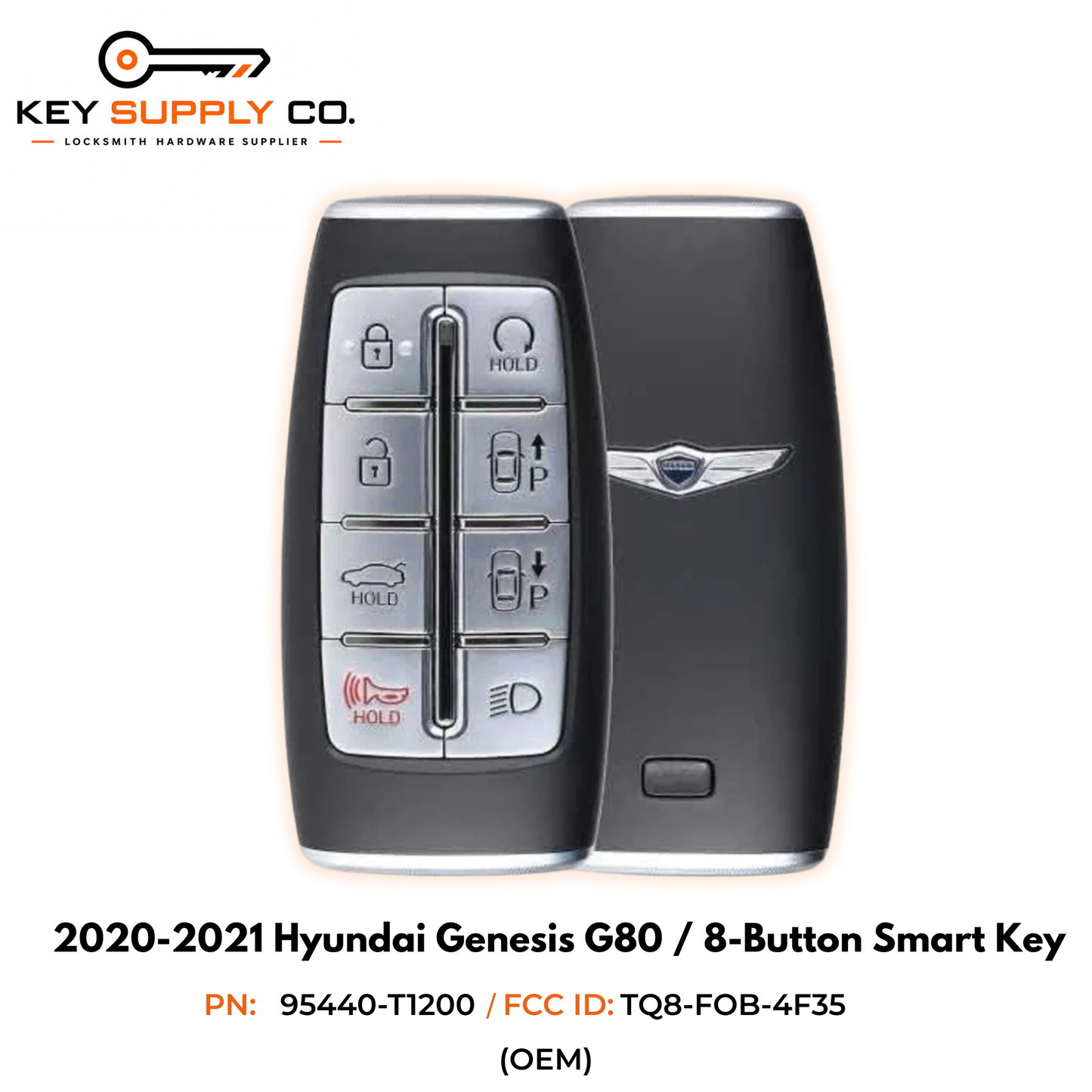 2020-2021 Hyundai Genesis G80 / 8-Button Smart Key / PN: 95440-T1200 / TQ8-FOB-4F35 (OEM)
