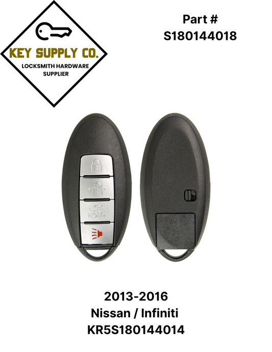 2013-2016 Nissan / Infiniti / 4-Button Smart Key / S180144018 / KR5S180144014 / IC 014 (AFTERMARKET)