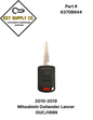 2010-2019 Mitsubishi Outlander Lancer / 3-Button Remote Head Key with Shoulder / PN: 6370B944 / OUCJ166N (AFTERMARKET)