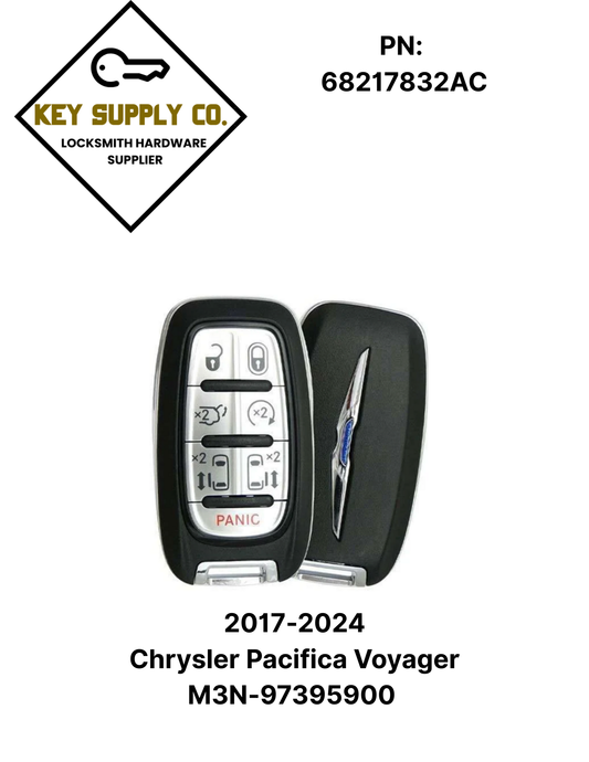 2017-2024 Chrysler Pacifica Voyager / 7-Button Smart Key / No KeySense / PN: 68217832AC / M3N-97395900 (OEM)