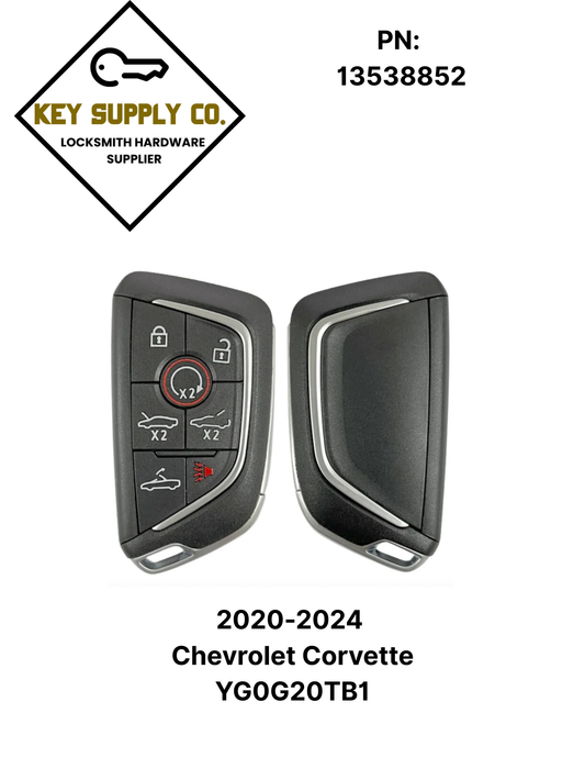 2020-2024 Chevrolet Corvette / 7-Button Smart Key / PN: 13538852 / YG0G20TB1 (AFTERMARKET)