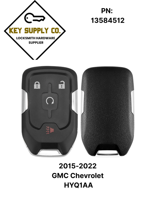 2015-2022 GMC Chevrolet / 4-Button Smart Key / PN: 13584512 / HYQ1AA (AFTERMARKET)