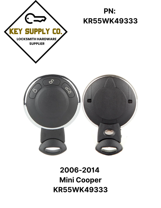 2006-2014 Mini Cooper / 3-Button Smart Key / KR55WK49333 (AFTERMARKET)