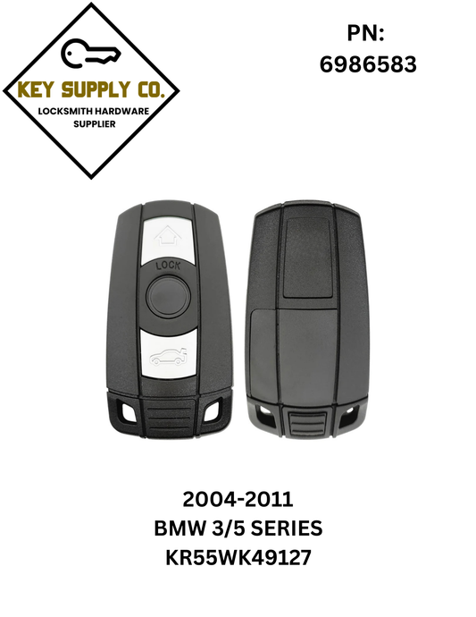 2004-2011 BMW 3 / 5 Series / 3-Button Smart Key / KR55WK49127 KR55WK49123 / CAS3 / 315 MHz