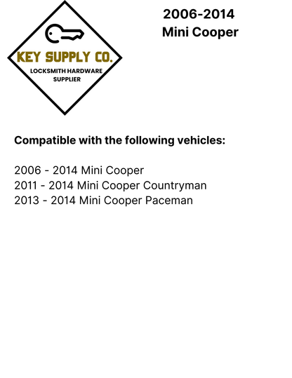 2006-2014 Mini Cooper / 3-Button Smart Key / KR55WK49333 (AFTERMARKET)