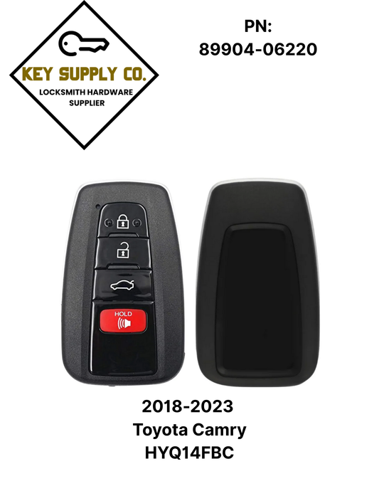 2018-2023 Toyota Camry / 4-Button Smart Key / 89904-06220  / HYQ14FBC / 0351 (AFTERMARKET)