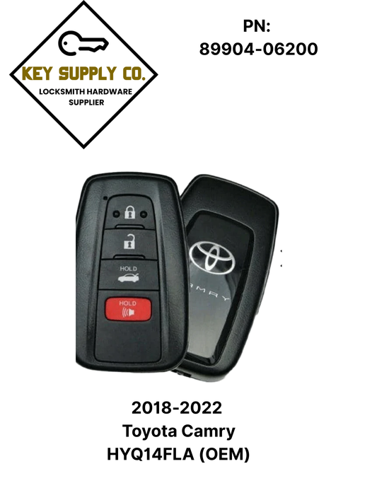 2018-2022 Toyota Camry / 4-Button Smart Key / PN: 89904-06200 / HYQ14FLA (OEM)