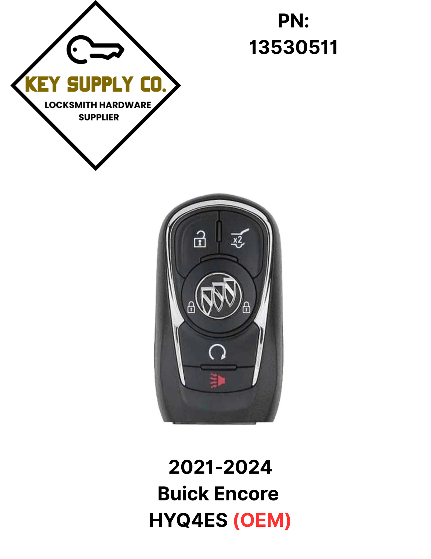 2021-2024 Buick Encore / 5-Button Smart Key / PN: 13530511 / HYQ4ES (OEM)