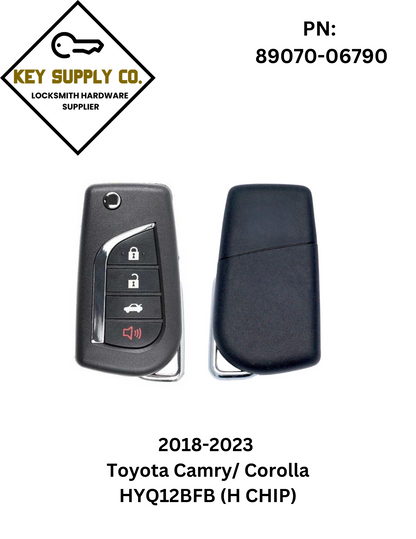 2018-2023 Toyota Camry / 4-Button Flip Key / PN: 89070-06790 / HYQ12BFB (H Chip) (AFTERMARKET)