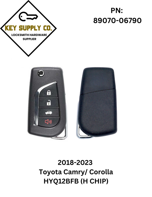 2018-2023 Toyota Camry / 4-Button Flip Key / PN: 89070-06790 / HYQ12BFB (H Chip) (AFTERMARKET)