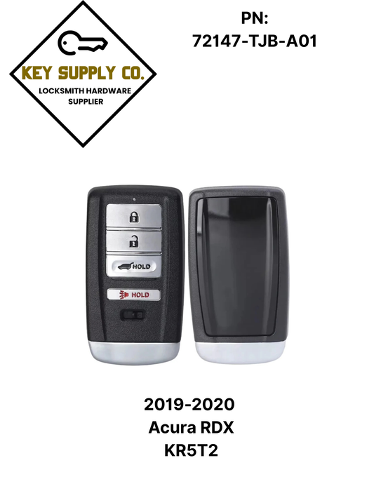2019-2020 Acura RDX / 4-Button Smart Key / PN: 72147-TJB-A01 / KR5T21 / Driver 1  (AFTERMARKET)