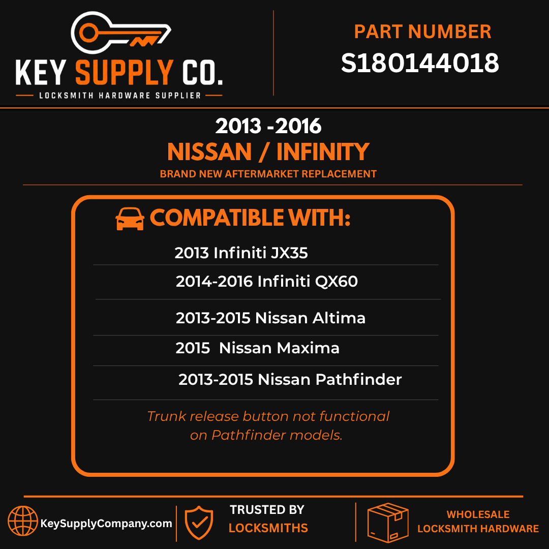 2013-2016 Nissan / Infiniti / 4-Button Smart Key / S180144018 / KR5S180144014 / IC 014 (AFTERMARKET)