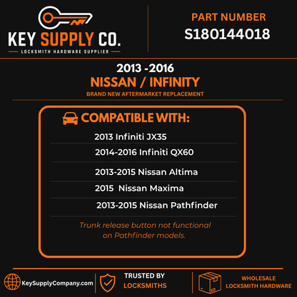 2013-2016 Nissan / Infiniti / 4-Button Smart Key / S180144018 / KR5S180144014 / IC 014 (AFTERMARKET)
