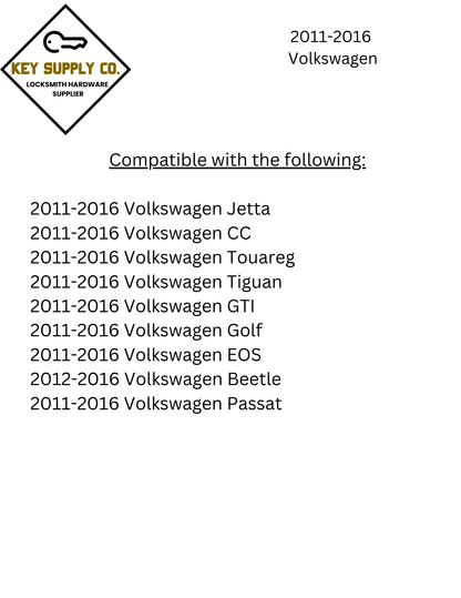 2011-2016 Volkswagen / 4-Button Flip Key / PN: 5K0837202AK / NBG010206T / HU66 / PROX / 315 MHz (AFTERMARKET)
