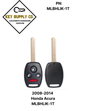 2008-2014 Honda Acura / 4-Button Remote Head Key / MLBHLIK-1T / (AFTERMARKET)