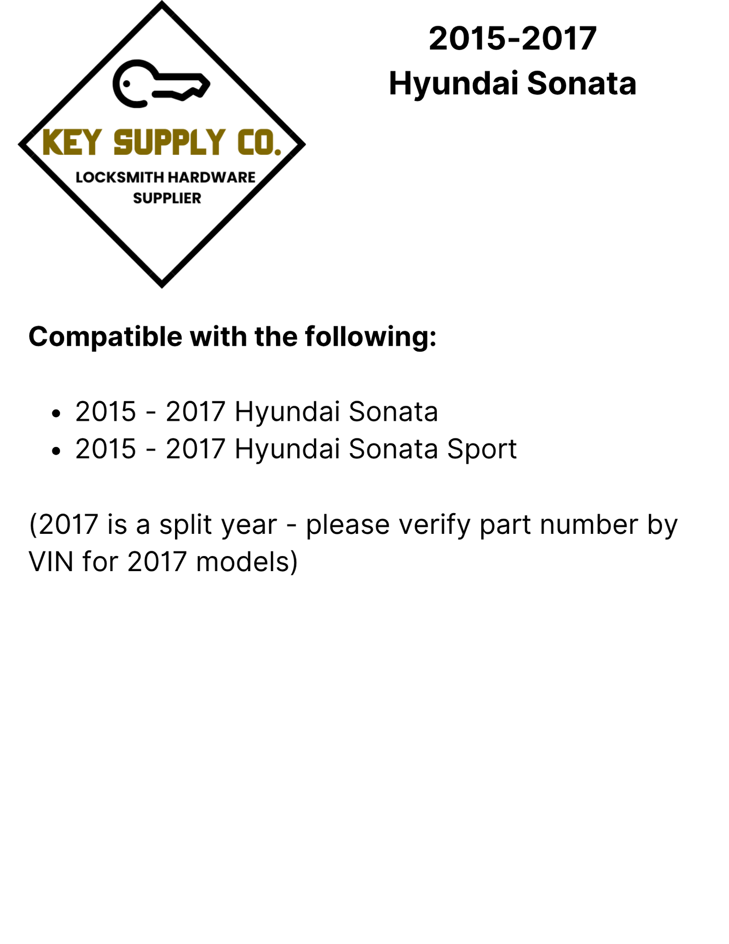 2015-2017 Hyundai Sonata / 4-Button Smart Key / PN: 95440-C1001 / CQOFD00120 (AFTERMARKET)