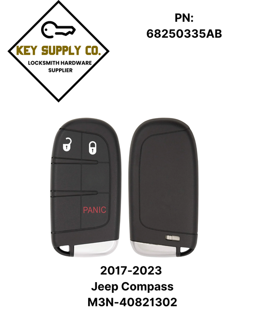 2017-2023 Jeep Compass / 3-Button Smart Key / PN: 68250335AB / M3N-40821302 (AFTERMARKET)