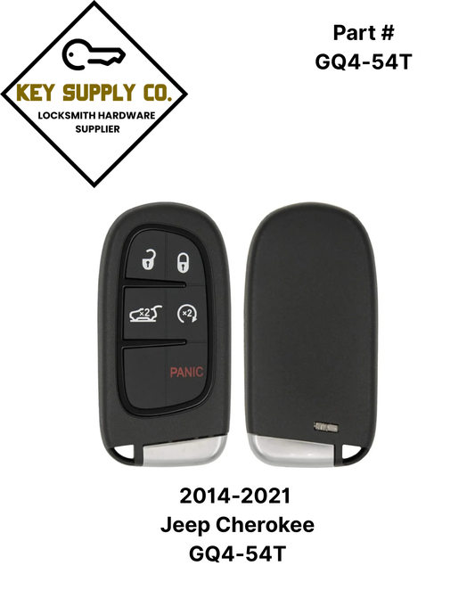 2014-2021 Jeep Cherokee / 5-Button Smart Key / GQ4-54T (AFTERMARKET)