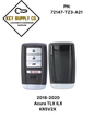 2018-2020 Acura TLX ILX / 4-Button Smart Key / PN: 72147-TZ3-A21 / KR5V2X (AFTERMARKET)