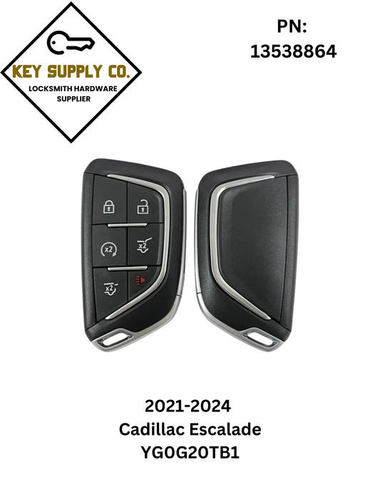 2021-2024 Cadillac Escalade / 6-Button Smart Key / PN: 13538864 / YG0G20TB1 (433 MHz) (AFTERMARKET)