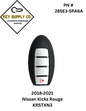 2018-2021 Nissan Kicks Rogue / 4-Button Smart Key / PN: 285E3-5RA6A / KR5TXN3 / S180144503 (AFTERMARKET)