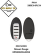2017-2020 Nissan Rogue / 5-Button Smart Key / PN: 285E3-6FL7A / S180144110 / KR5S180144106 (AFTERMARKET)