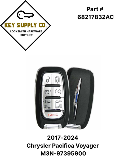 2017-2024 Chrysler Pacifica Voyager / 7-Button Smart Key / No KeySense / PN: 68217832AC / M3N-97395900 (OEM)