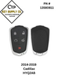 2014-2019 Cadillac / 5-Button Smart Key / PN: 13580811 / HYQ2AB (AFTERMARKET)