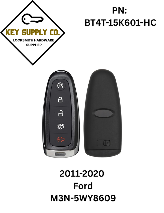 2011-2020 Ford / 5-Button PEPS Smart Key / PN: BT4T-15K601-HC / M3N5WY8609 (AFTERMARKET)
