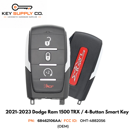 2021-2023 Dodge Ram 1500 TRX / 4-Button Smart Key / PN: 68462106AA / OHT-4882056 (OEM)