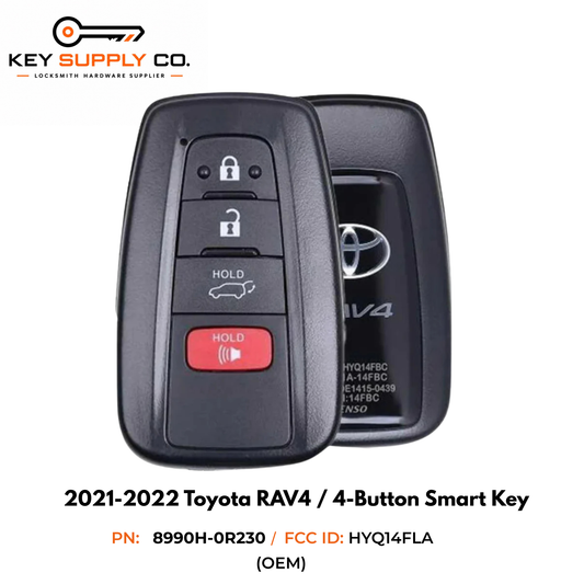 2021-2022 Toyota RAV4 / 4-Button Smart Key / PN: 8990H-0R230 / HYQ14FLA (OEM)